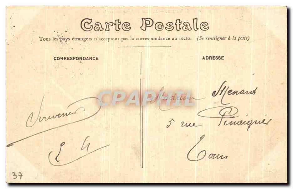 CPA Tours Portail de L ancien Archeveche — Rückseite