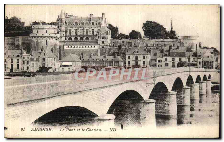 CPA Amboise Le Pont et le Chateau 
