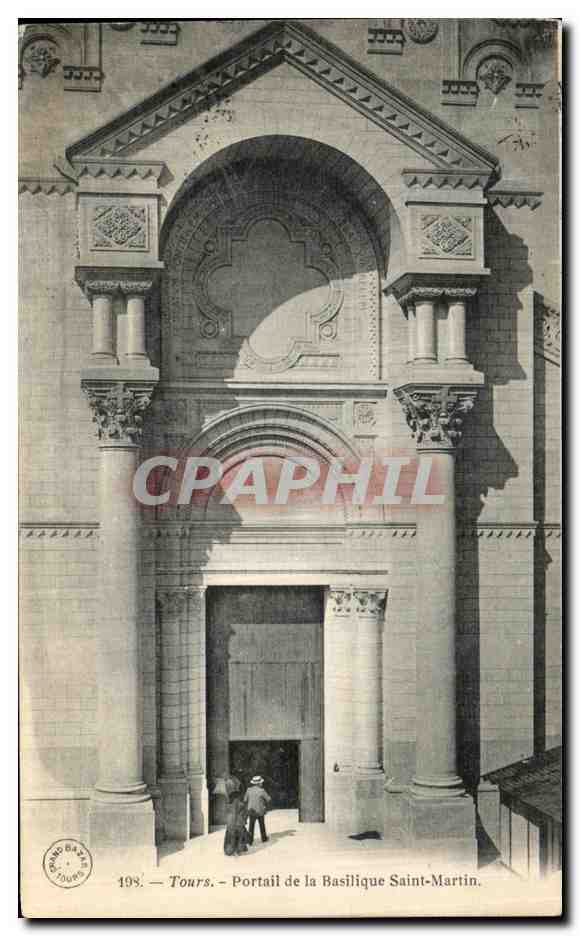 CPA Tours Portail de la Basilique Saint Martin 