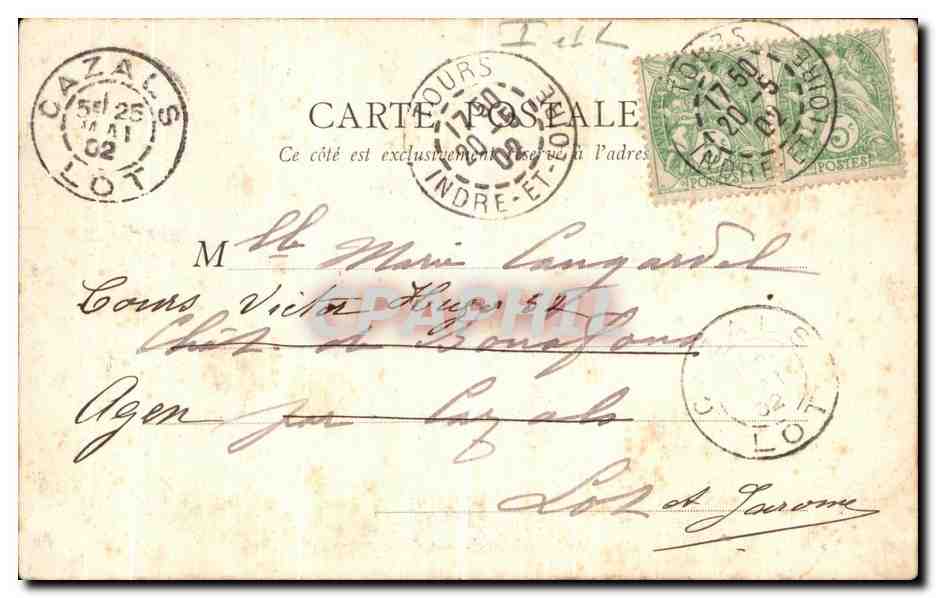 CPA Tours La Maison de Tristan l Hermite  — Rückseite
