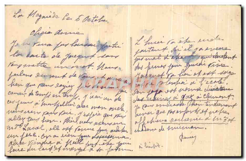 CPA Lasalle Jardins de la Nogarede — Rückseite