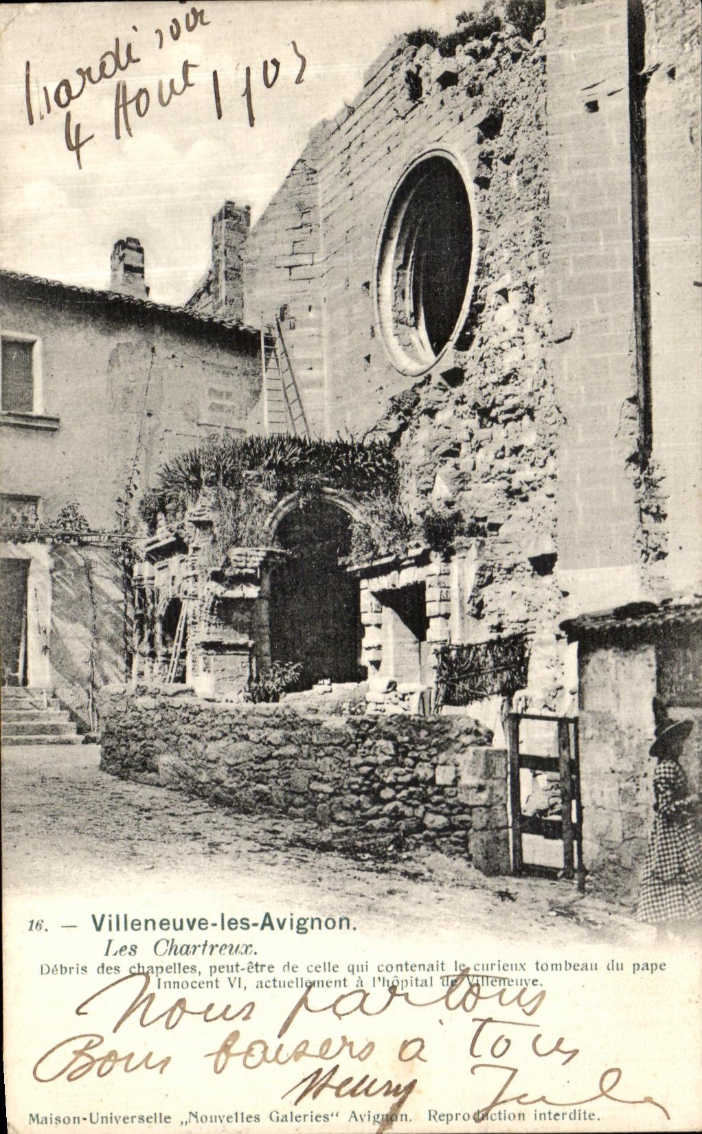 CPA Villeneuve les Avignon Les Chartreux Debris des Chapelles