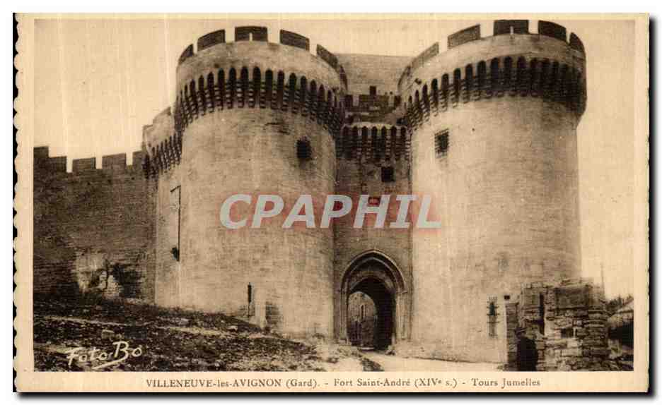 Villeneuve-lès-Avignon (Gard) — Fort Saint-André (XIVe s.) — Tours Jumelles