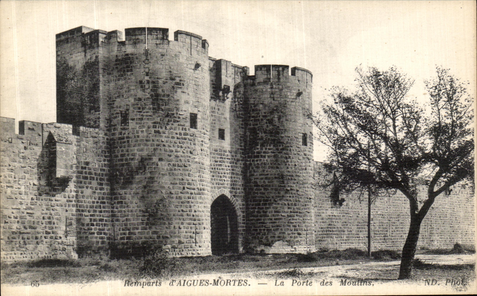 CPA Remparts d Aigues Mortes La Porte des Moulins