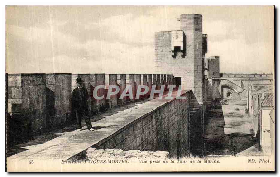 Aigues-Mortes — Vue prise de la Tour de la Marine — ND. Phot.