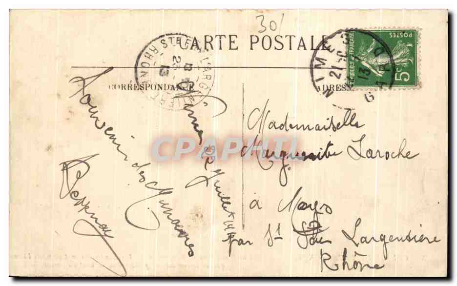 Course de taureaux — Bonne pose de banderilles — LL. — Verso