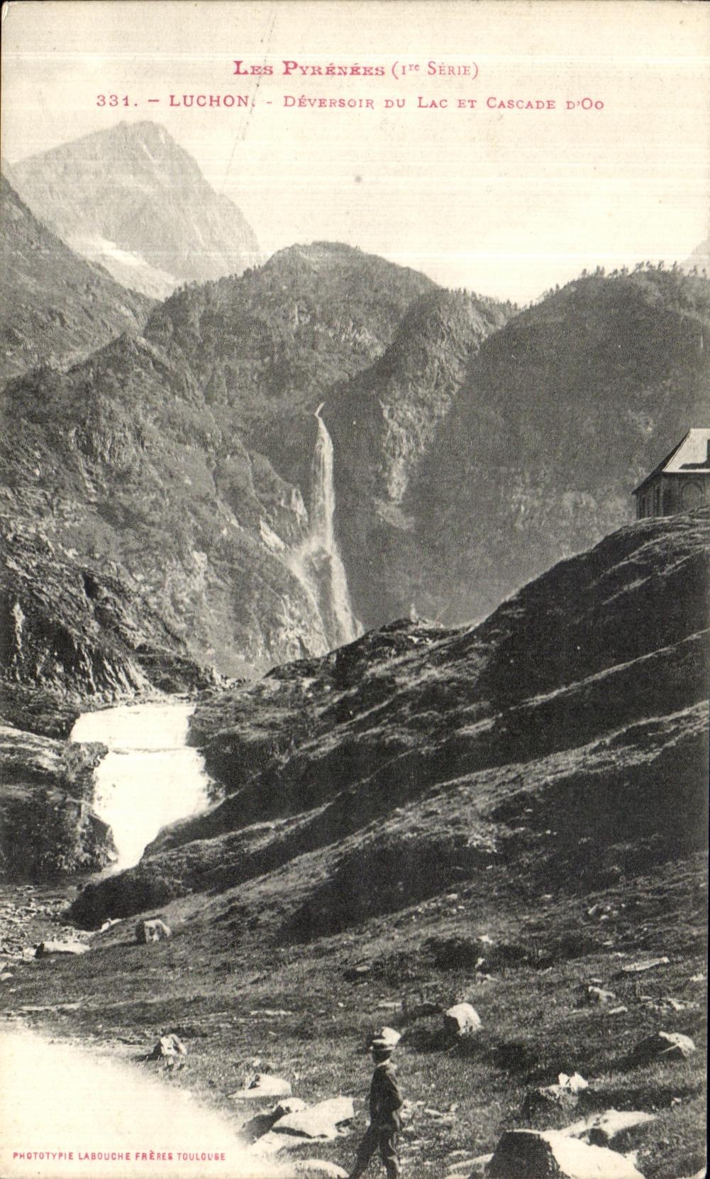 Luchon — Déversoir du lac et cascade d'Oo — Phototypie Labouche Frères Toulouse