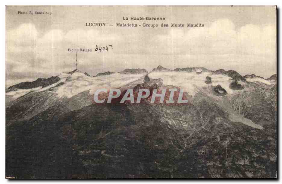 CPA Luchon Maladetta Groupe des Monts Maudits 