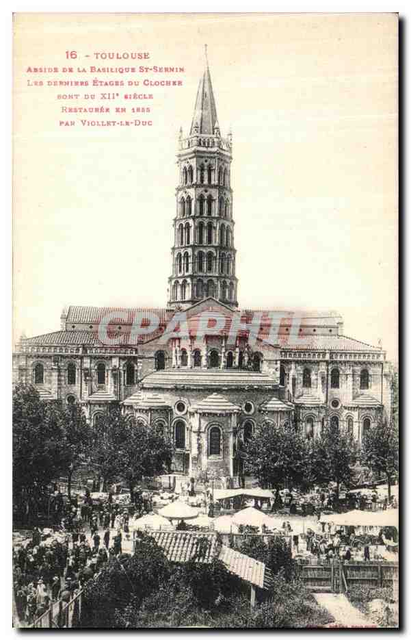 Toulouse — Abside de la Basilique Saint-Sernin — éditeur LF, n°16