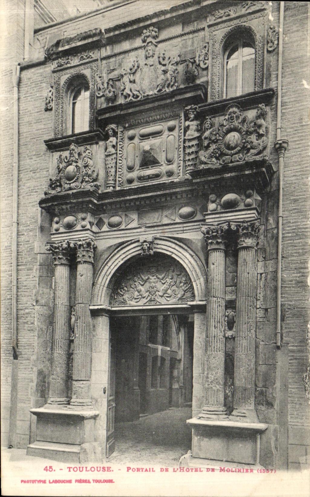 CPA Toulouse Portail De L Hotel De Molinier 