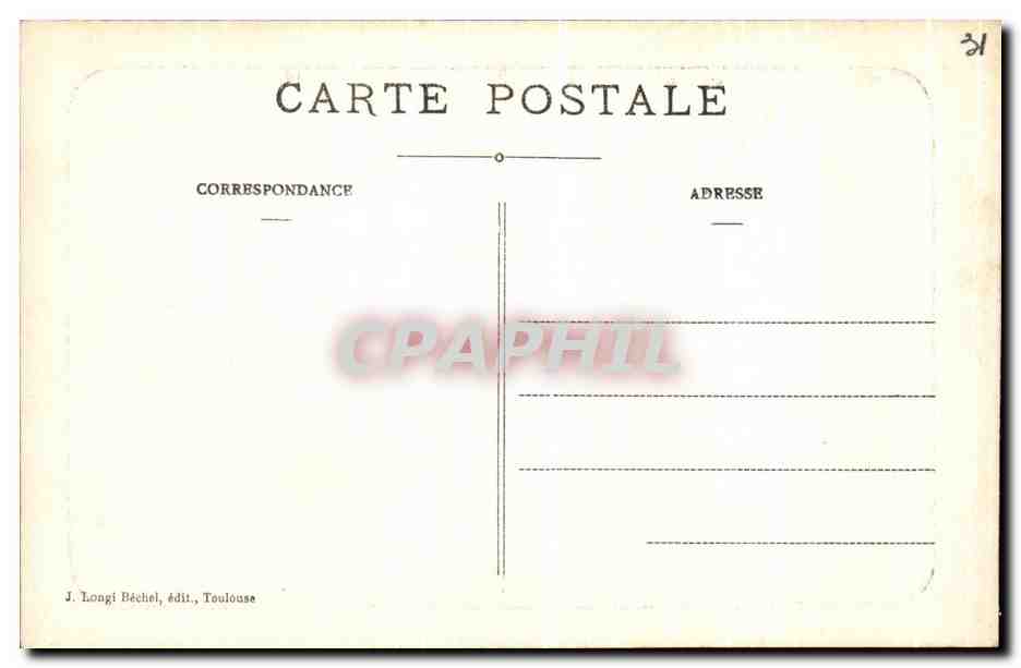 CPA Toulouse Portail de l Eglise de la Dalbade  — Verso