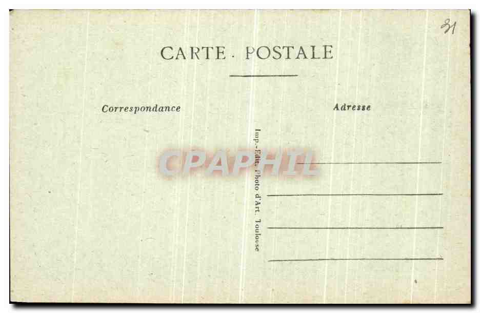 CPA Toulouse Le Lycee Detail De la cour d Honneur  — Rückseite