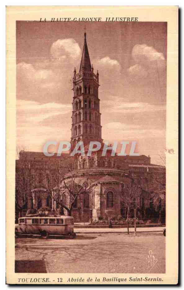 CPA Toulouse Abside de la Basilique Saint Sernin