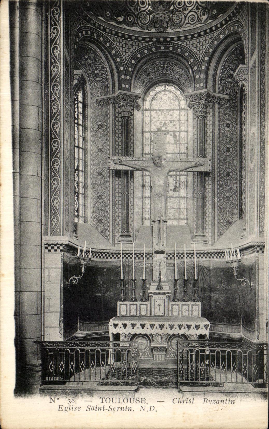 CPA Toulouse Christ Byzantin Eglise Saint Sernin 