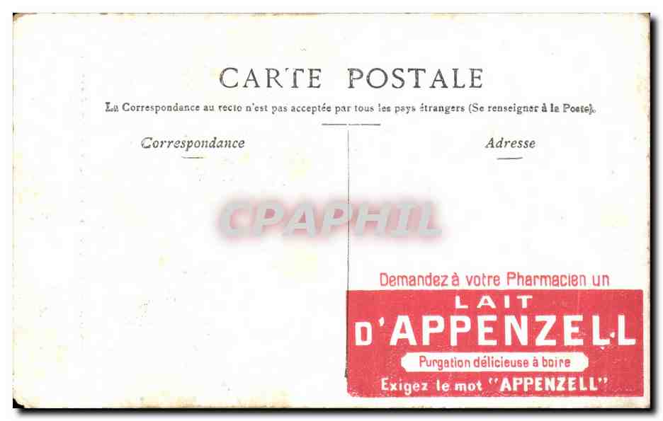 CPA Toulouse Abside De la Basilique De saint Sernin Publicite Lait d Appenzell — Verso