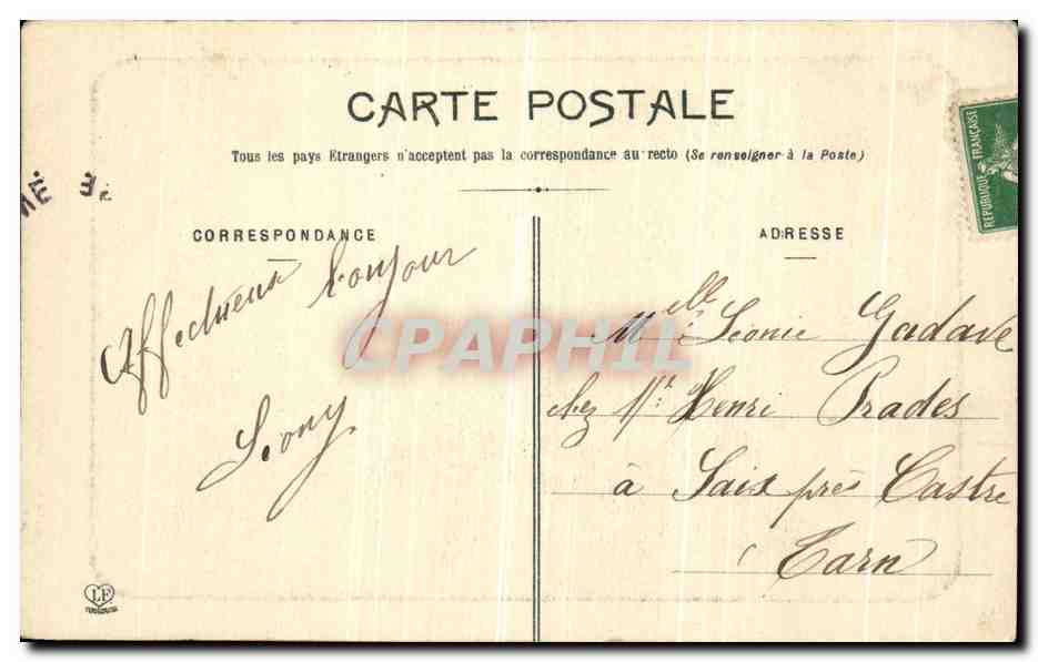 CPA Toulouse Cour Du L Hotel De Lasbordes ou du vieux raisin — Verso