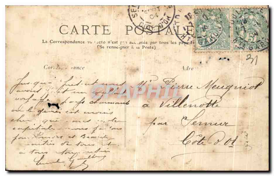 CPA Toulouse Avenue Lafayette — Verso
