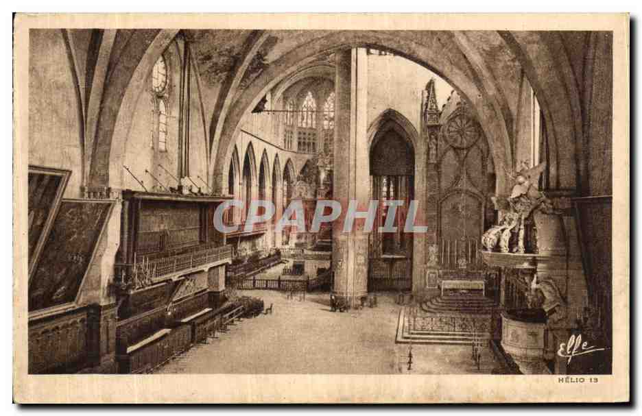 Nef de la cathédrale Saint-Étienne à Toulouse — Héliogravure 'Elfe' n°13