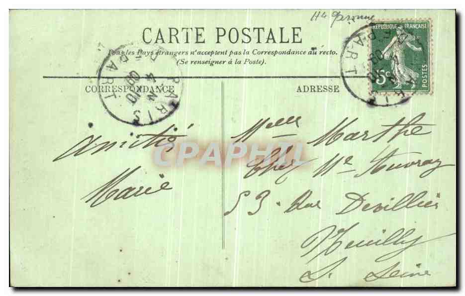 CPA Luchon L Allee des Soupirs Enfant et anes — Rückseite