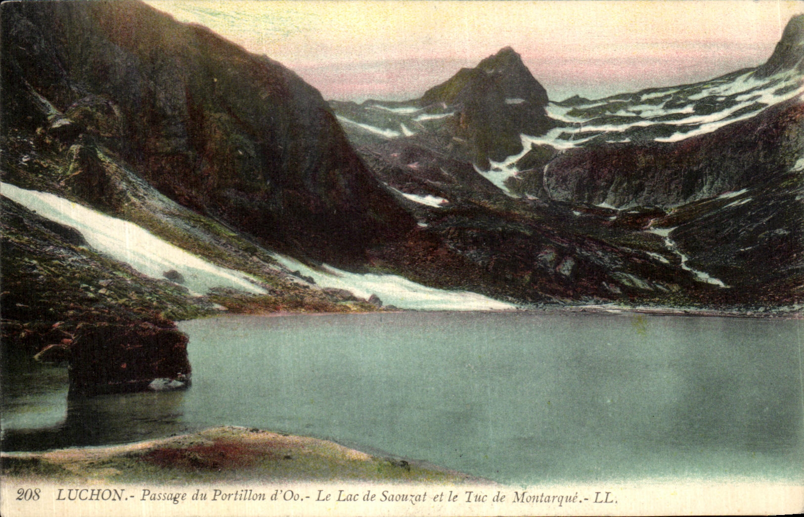 Luchon — Passage du Portillon d'Oo, Le Lac de Saouzat et le Tuc de Montarqué — LL, n° 208