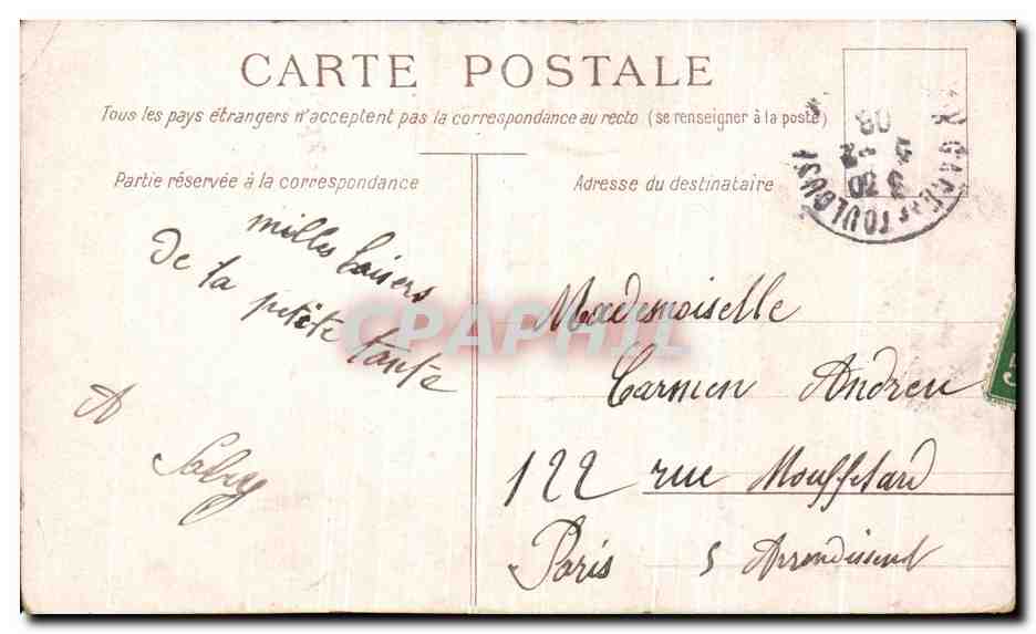 CPA Luchon Montauban L eglise — Rückseite