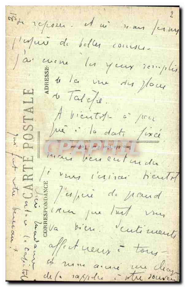 CPA Toulouse Abside et Tour des Jacobins  — Verso