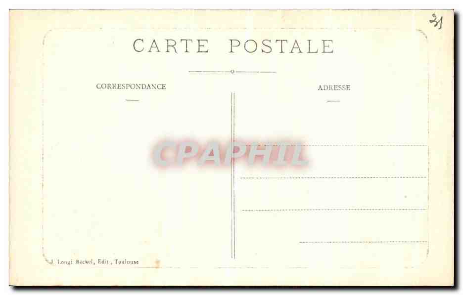 Toulouse — Capitole — Salle du Conseil — J. Longi Beckel, Toulouse — Verso