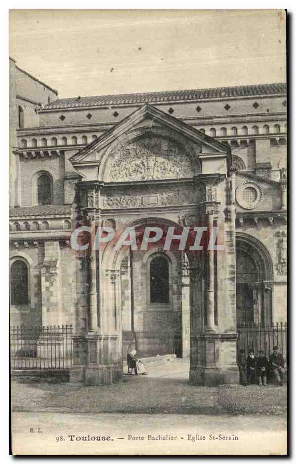CPA Toulouse Porte Bacheller Eglise St Sernin Enfants