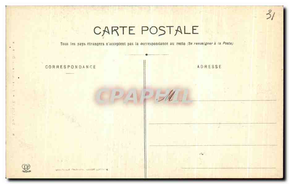 CPA Toulouse Portail De La Daldae — Verso