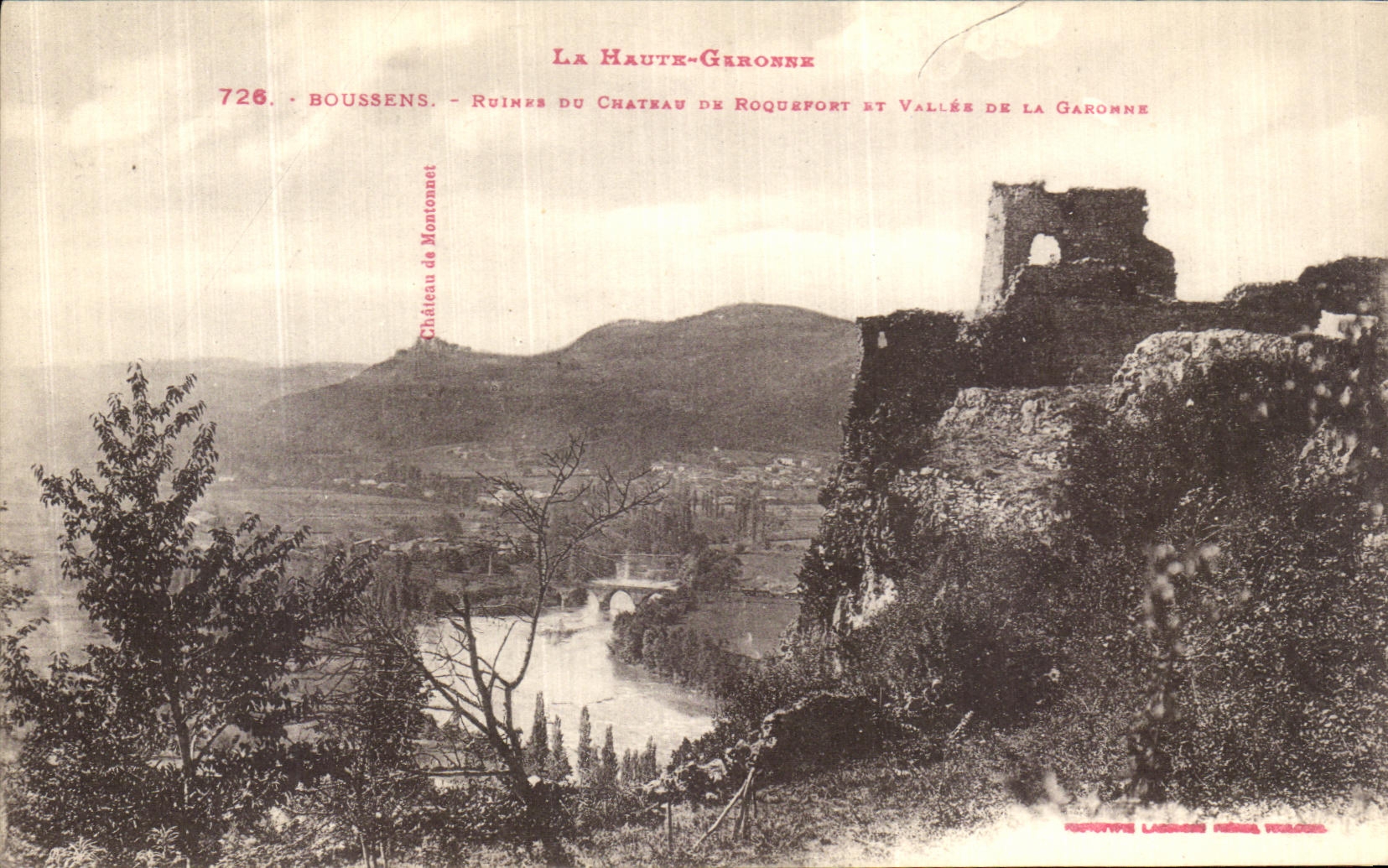 Boussens - Ruines du Château de Roquefort et Vallée de la Garonne — La Haute-Garonne, n°726