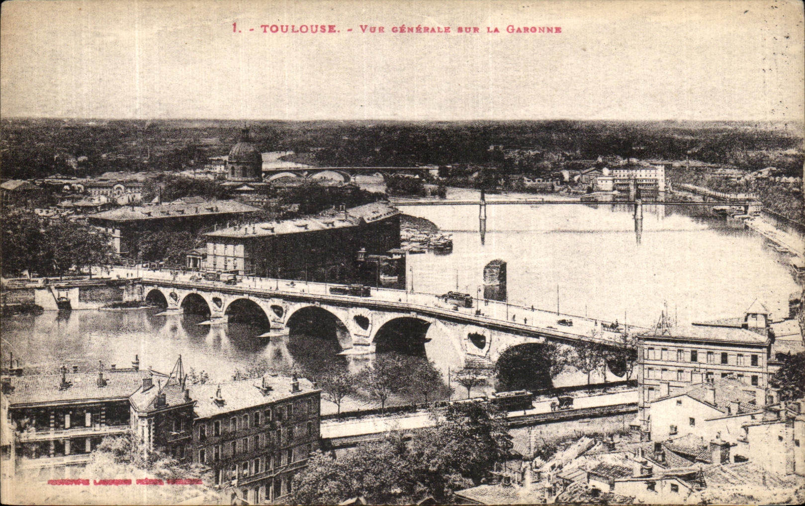 CPA Toulouse Vue Cenerale Sur La Garonne
