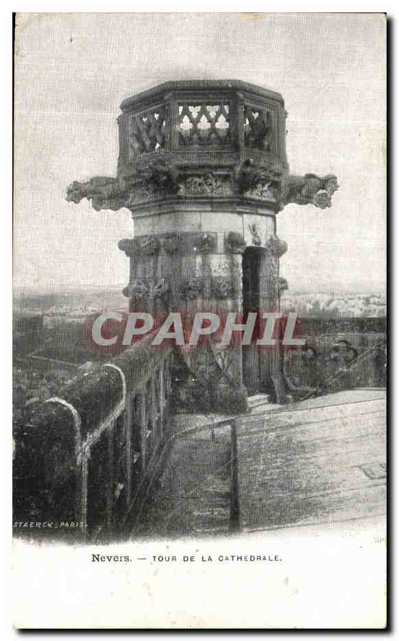 CPA Nevers Tour De La Cathedrale