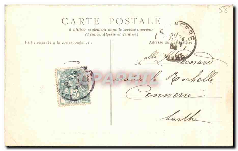 CPA Nevers Vue Generale de Notre Dame et Pont de Loire — Rückseite