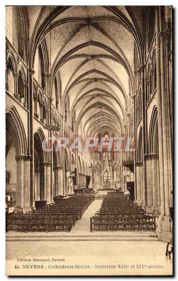 CPA Nevers Cathedrale St Cyr Interieur