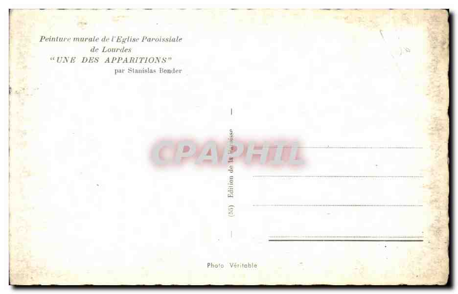 Sainte Bernadette — Apparition à Lourdes — Édition de la Paroisse — Rückseite