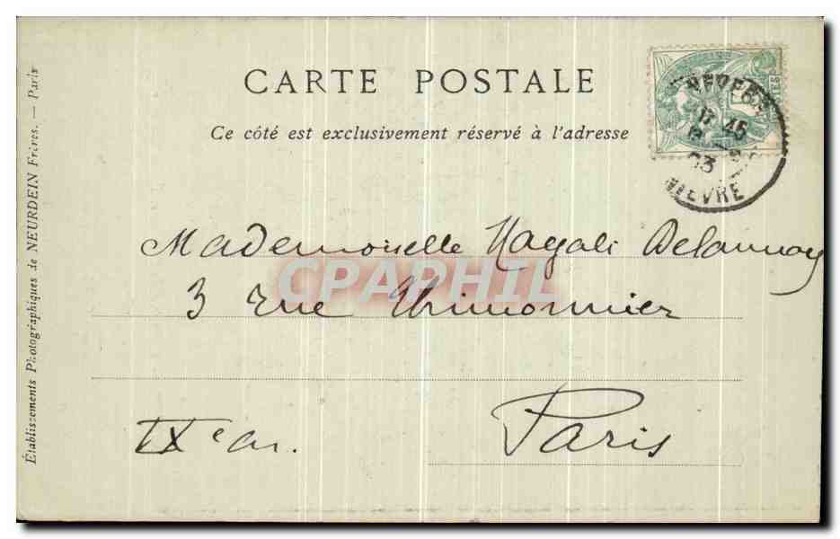 CPA Nevers L Abside de la Cathedrale Eglise Saint Cyr — Rückseite
