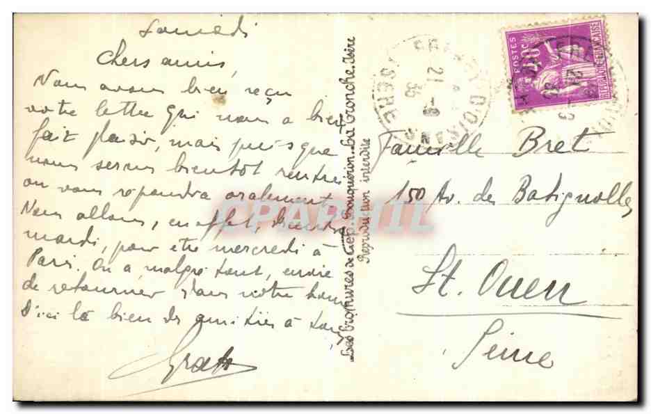 Plateau d'Emparis — Vue générale — GEP, n° 5606.3 — Rückseite