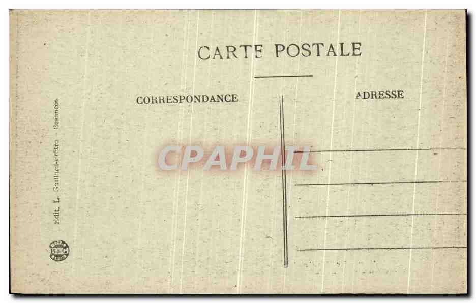 Consolation - Le Séminaire - Vallée du Dessoubre — Éditeur L. Gallucci-Grégo - n° 1011 — Rückseite