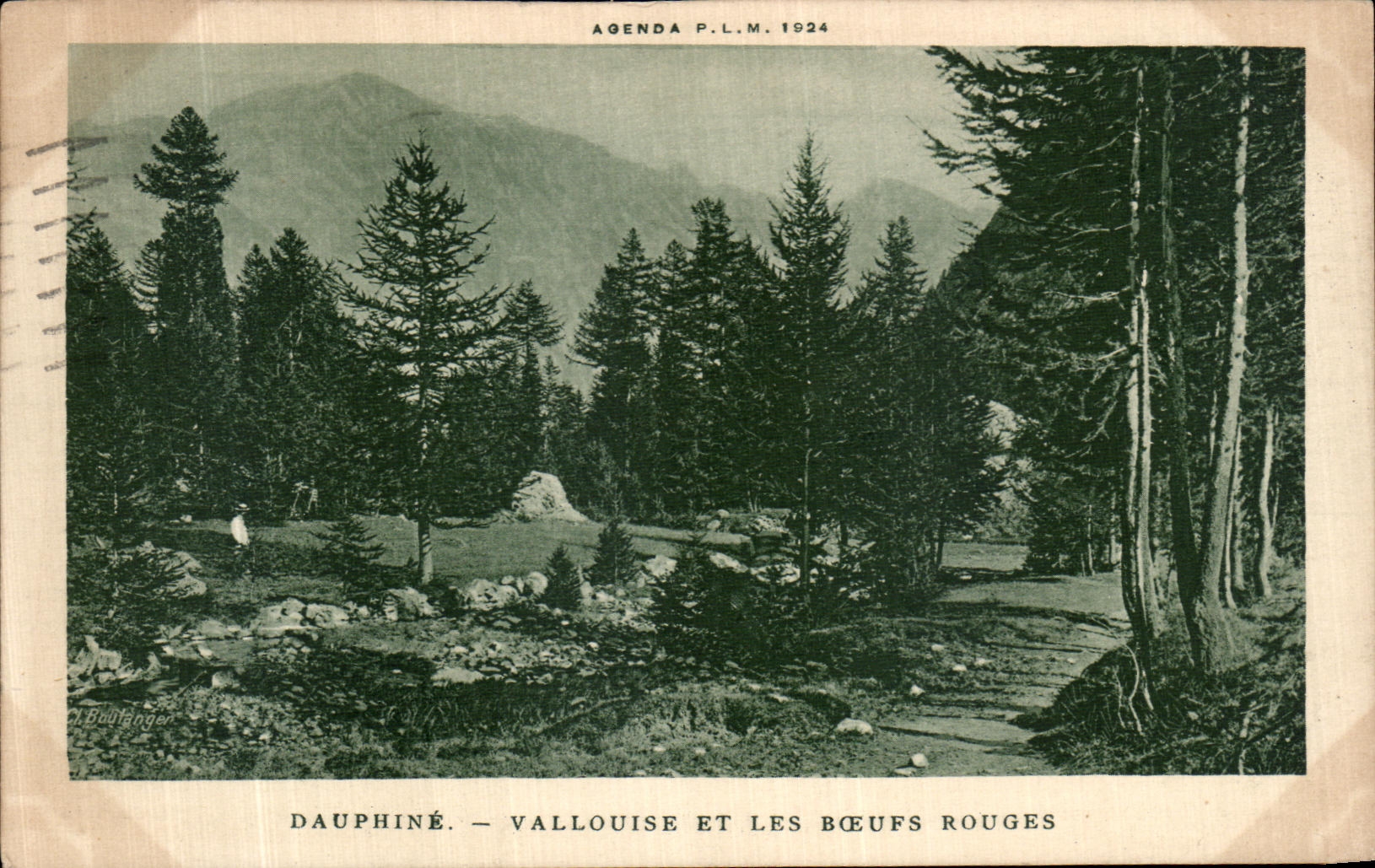 Dauphiné — Vallouise et les Bœufs Rouges — Agenda P.L.M. 1924
