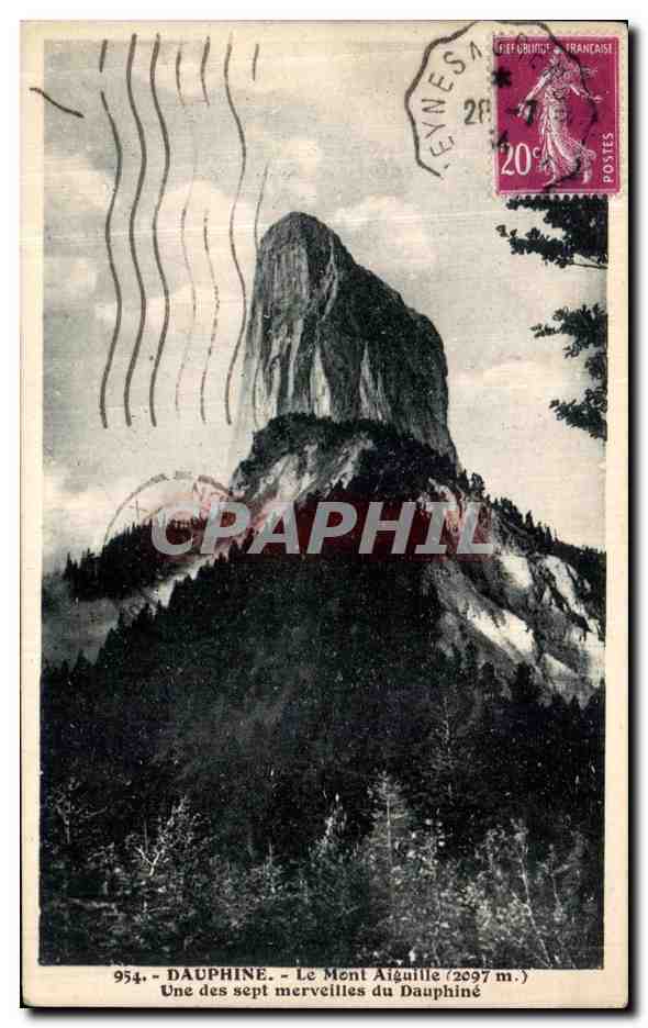 Le Mont Aiguille (2297 m.) — Une des sept merveilles du Dauphiné — Éditions M. Bourcier, Grenoble