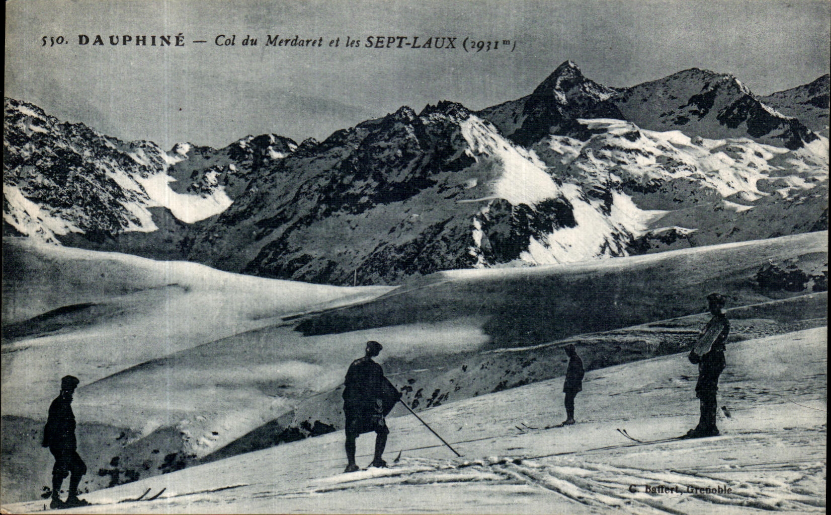 Dauphiné — Col du Merdaret et les Sept-Laux (2931 m) — C. Nattier, Grenoble