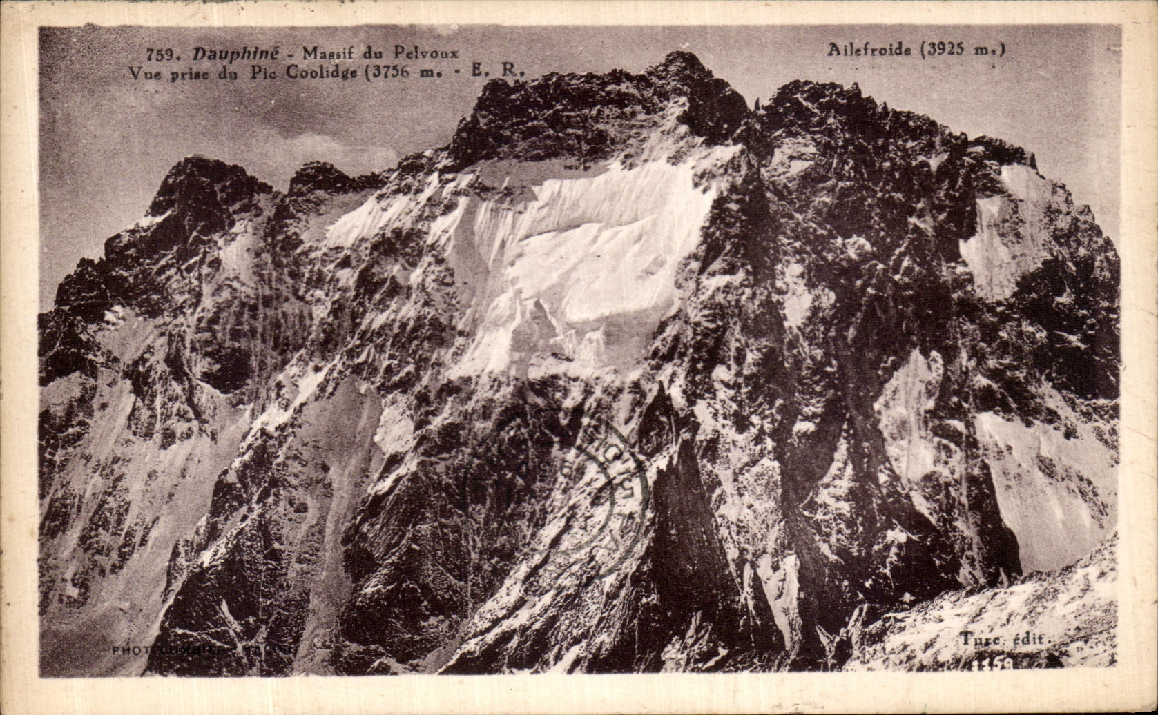 Massif du Pelvoux — Vue prise du Pic Coolidge (3756 m.) — Ture édit.