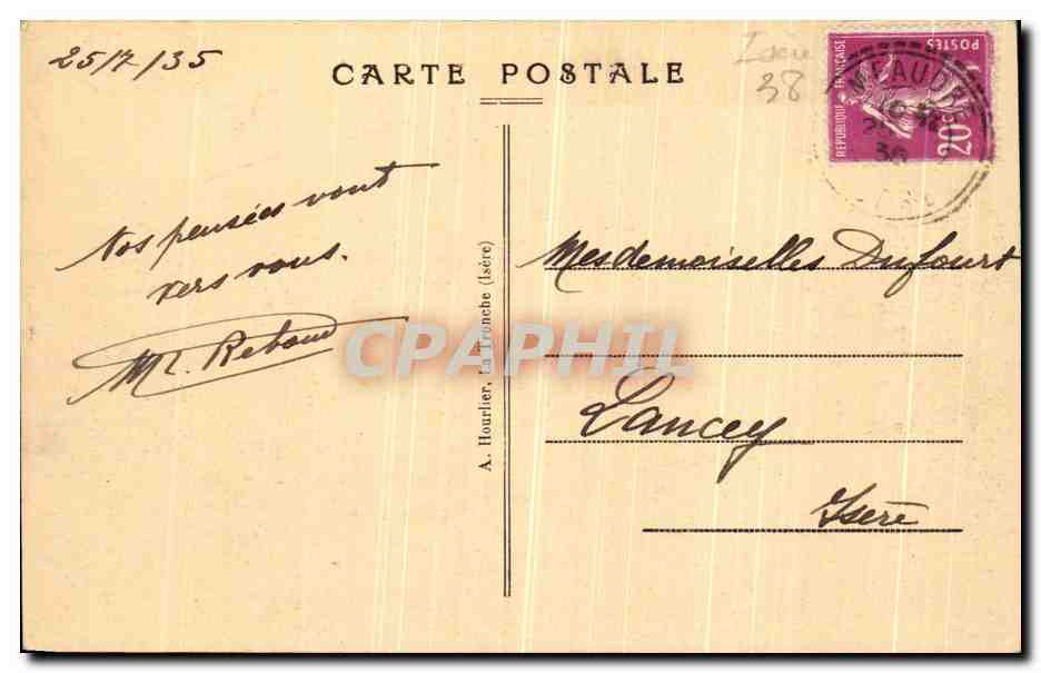 Méaudre (1012 m.) — Vue générale — Éditeur A. Hourlier, La Tronche (Isère), n° 5950-6 — Reverso