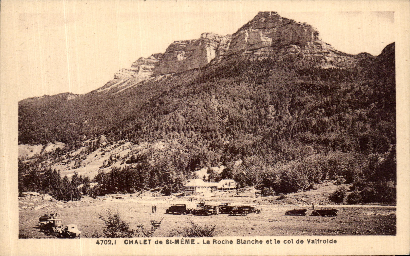 Chalet de St-Même — La Roche Blanche et le col de Valfrolde — A. Hourlier, Grenoble