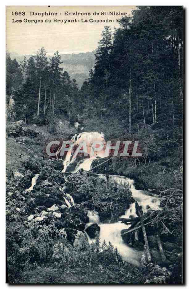 CPA Dauphine Environs de St Nizier Les gorges du Bruyant la cascade