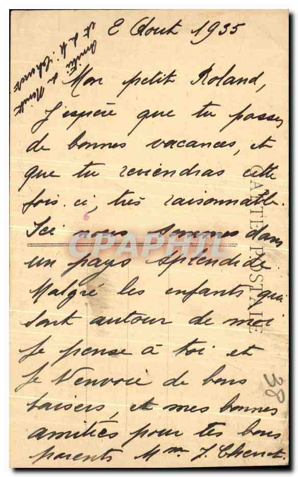Dauphiné - Vallée du Vénéon - Le Lac Lautivel — E.R. n°748 — Verso