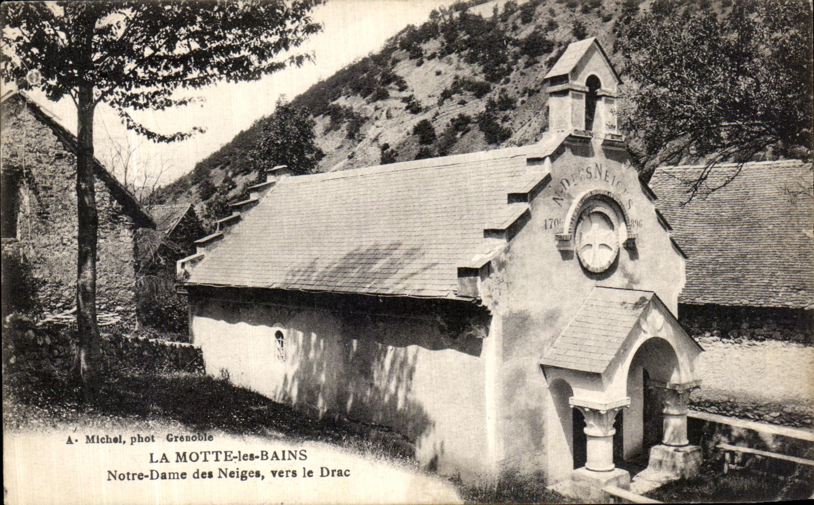 CPA La Motte les Bains Notre Dame des Neiges Vers le Drac