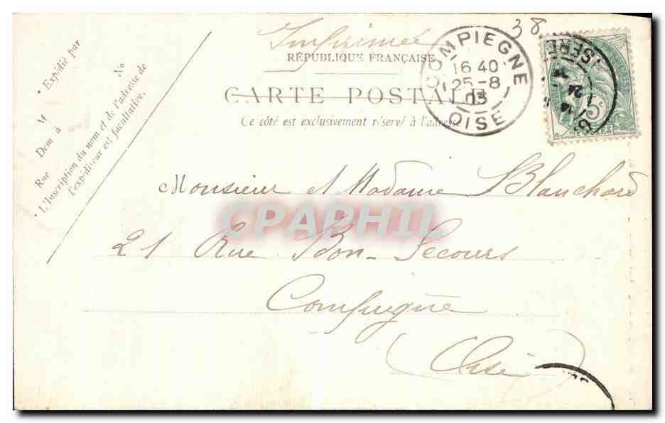 Le Dauphiné — Route de Saint-Pancrasse et la Dent de Crolles — Eug. Robert, Grenoble — Rückseite