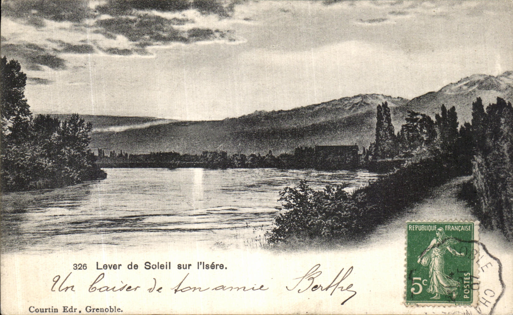 Sonnenaufgang über die Isère — Courtoin Edr, Grenoble — Berthiez