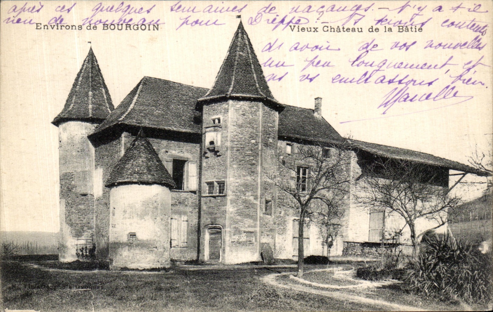CPA Environs de Bourgoin Vieux Chateau de la Batie